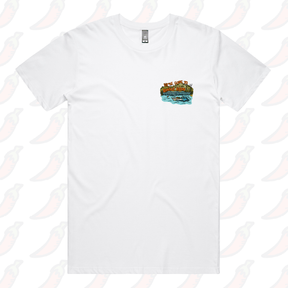 S / White / Small Front Design Bonnie Doon 🚤 - Men's T Shirt