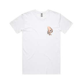 S / White / Small Front Design Circle Game 👊 - Men's T Shirt