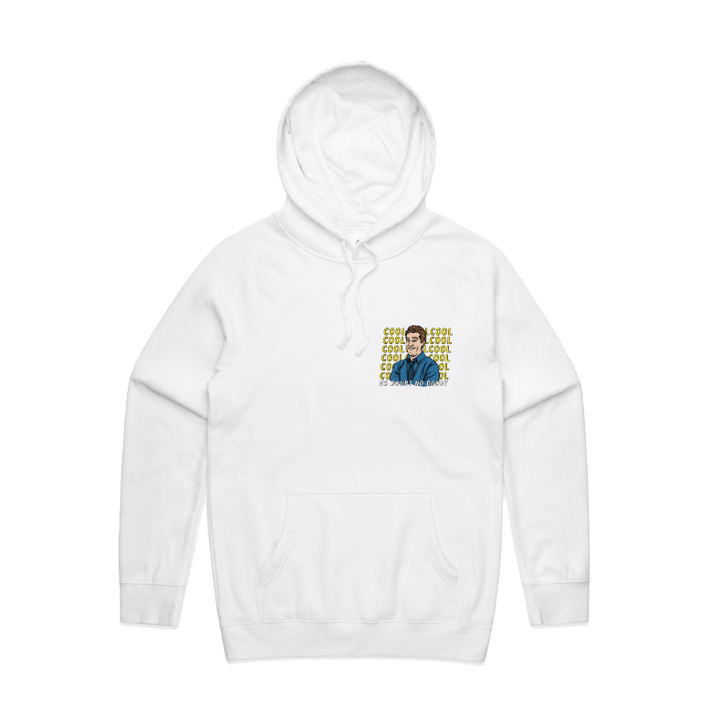 S / White / Small Front Design Cool Cool Cool 👮‍♂️ - Unisex Hoodie