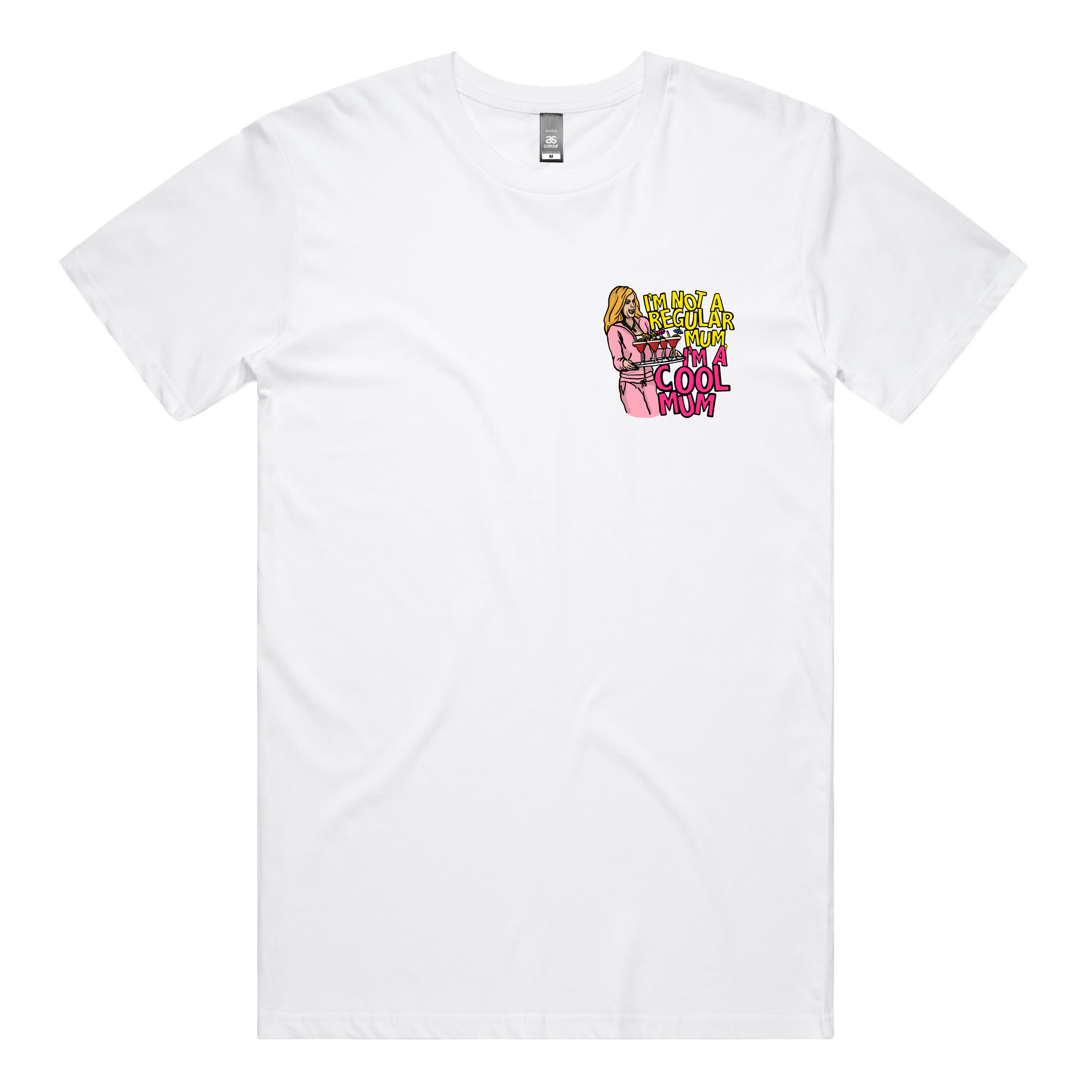 S / White / Small Front Design Cool Mum 😎🍸 - Men's T Shirt