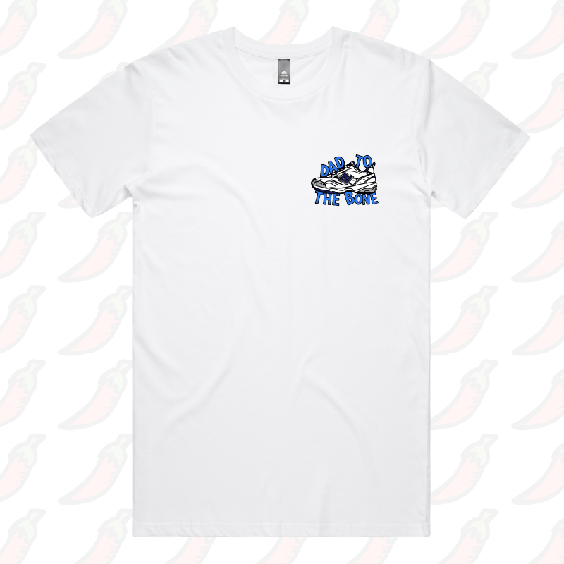 S / White / Small Front Design Dad To The Bone 👟 – Men's T Shirt