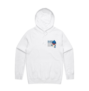 S / White / Small Front Design Daddy Shark 🦈 - Unisex Hoodie