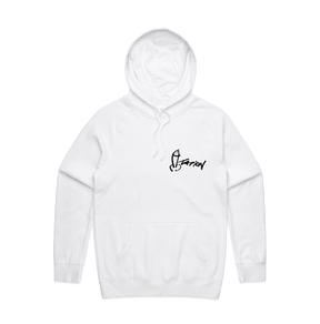 S / White / Small Front Design Dictation 📏 - Unisex Hoodie
