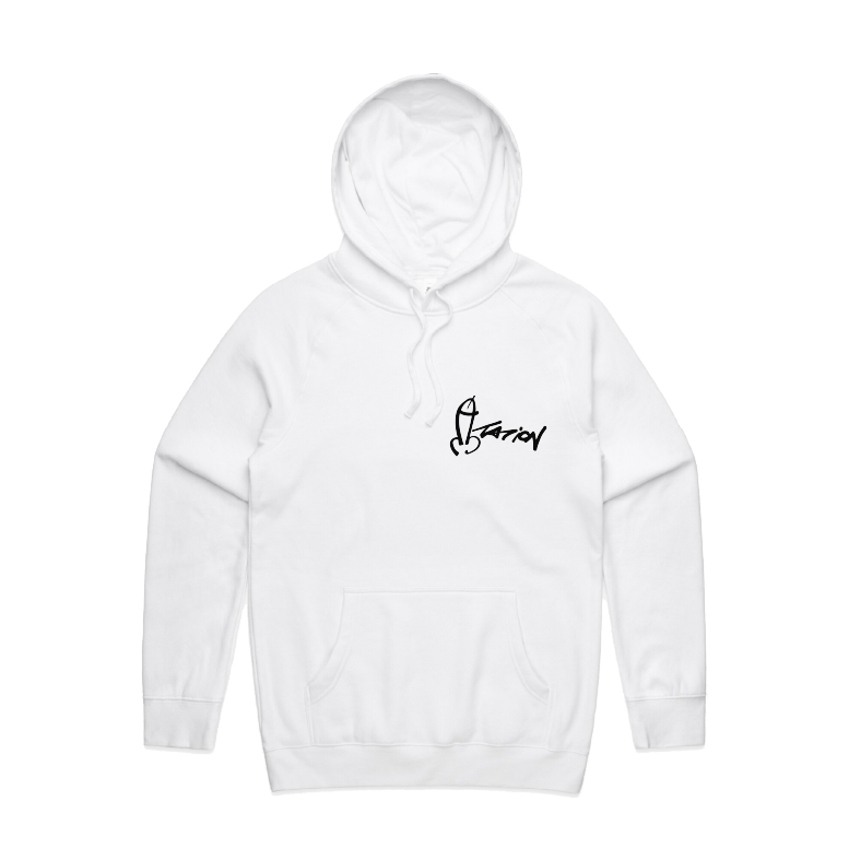 S / White / Small Front Design Dictation 📏 - Unisex Hoodie