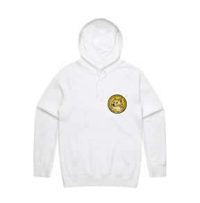 S / White / Small Front Design Dogecoin 🚀 - Unisex Hoodie