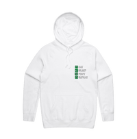 S / White / Small Front Design Eat Sleep Punt Repeat 🏇 - Unisex Hoodie