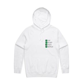 S / White / Small Front Design Eat Sleep Punt Repeat 🏇 - Unisex Hoodie