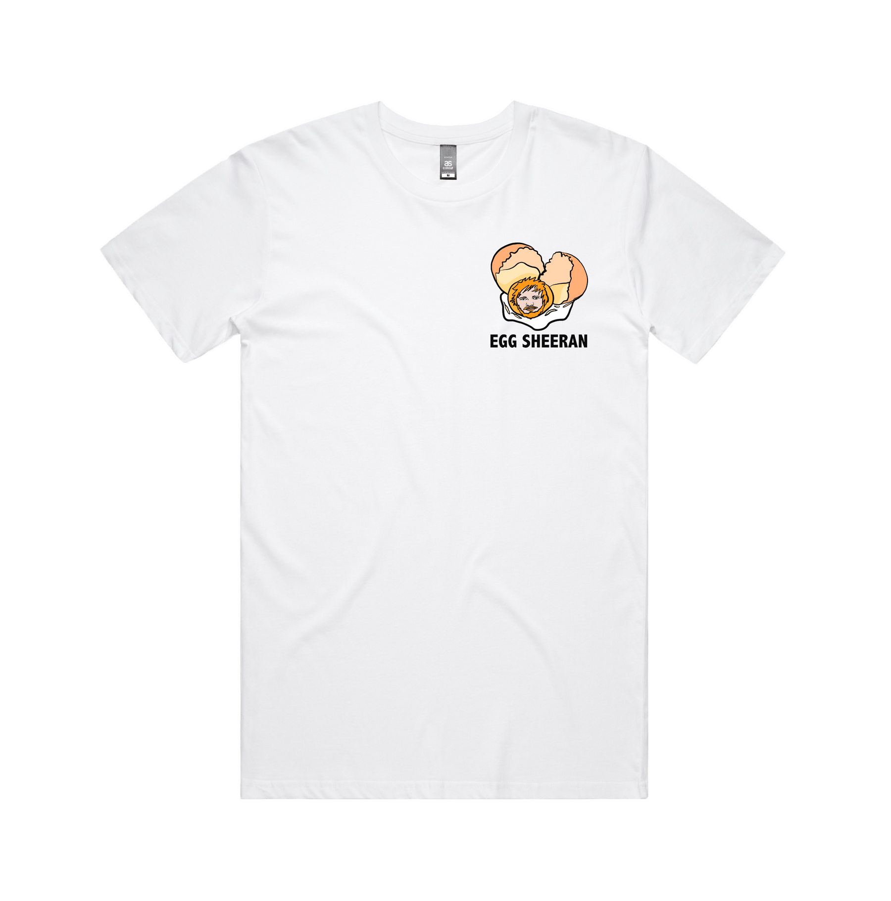 S / White / Small Front Design Egg Sheeran 🥚 - Men's T Shirt