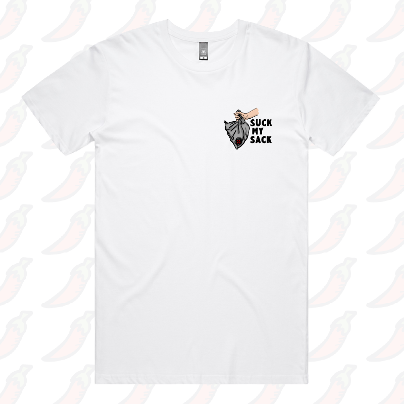 S / White / Small Front Design Goon Sack 🍷 - Men's T Shirt