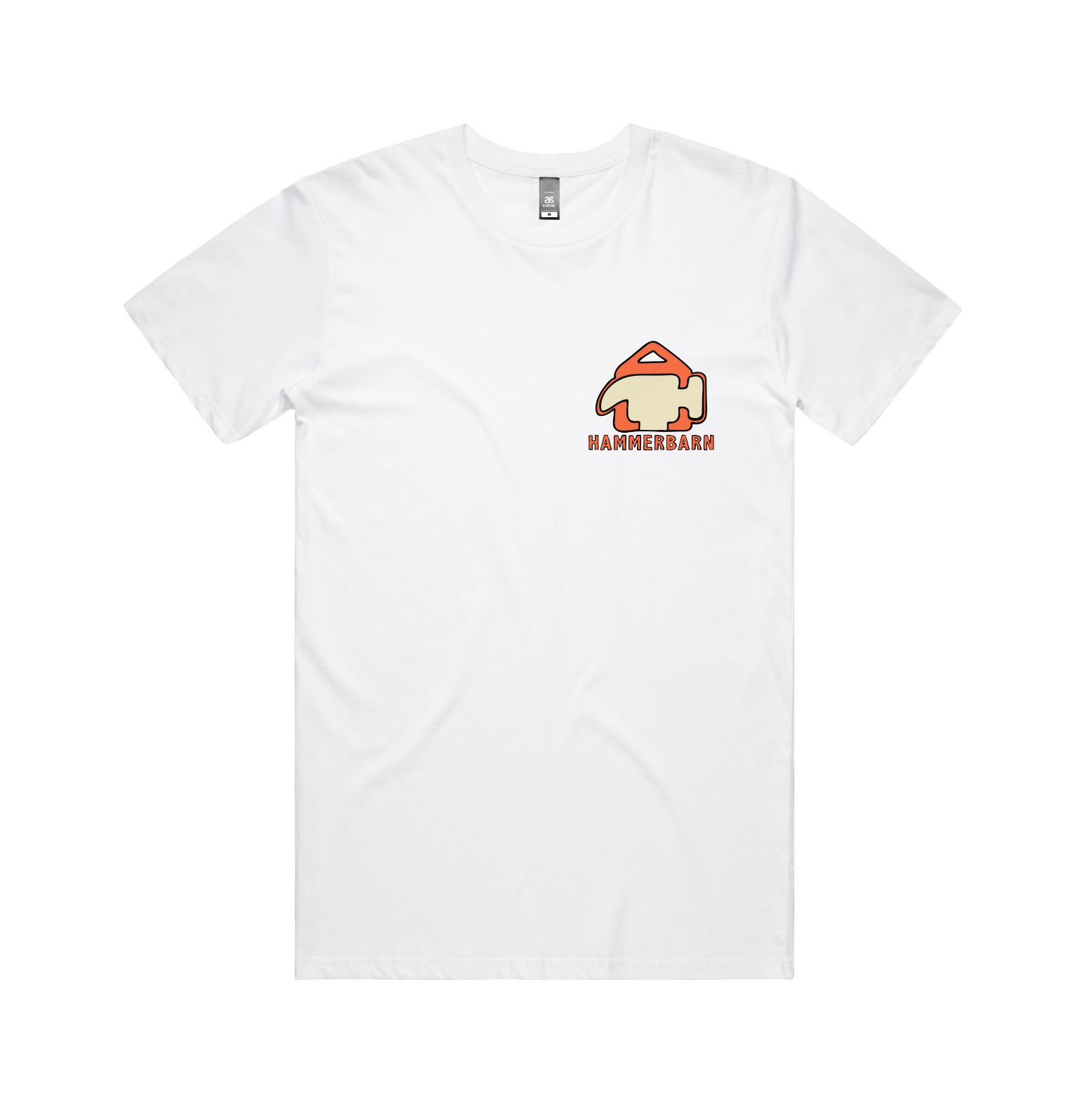 S / White / Small Front Design Hammerbarn 🔨 - Men's T Shirt