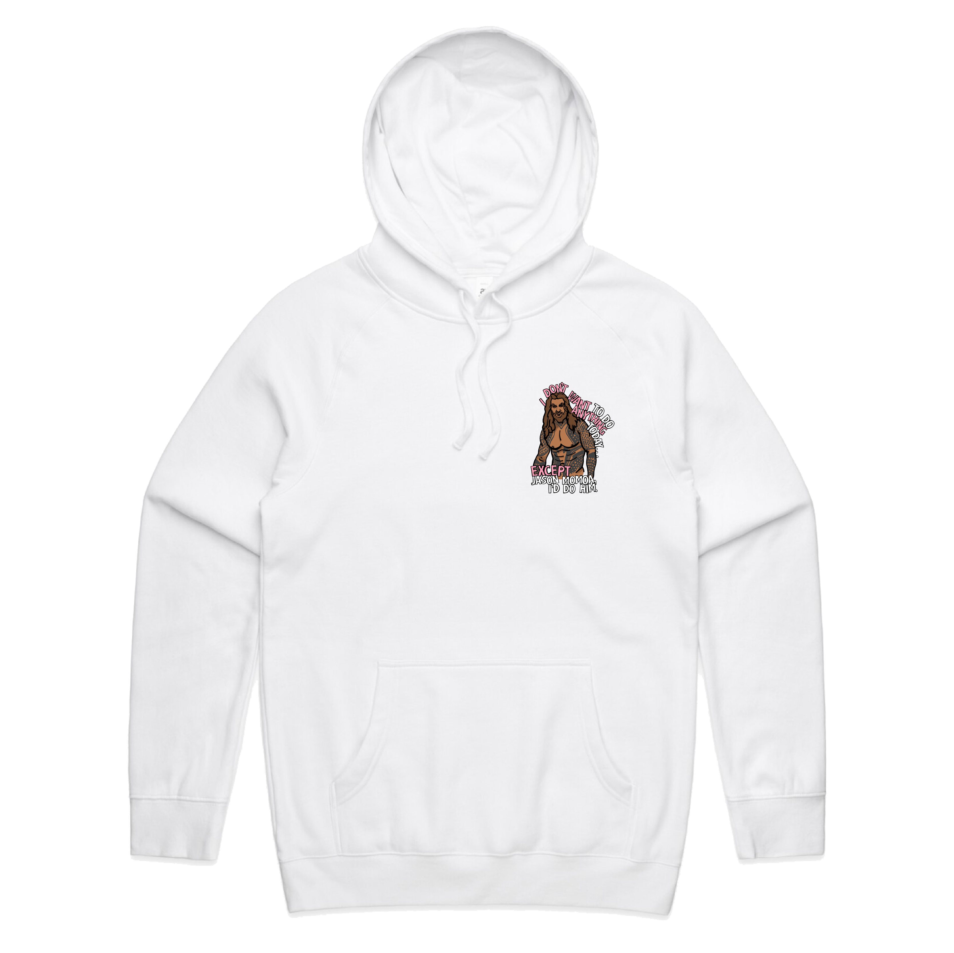 S / White / Small Front Design I'd Do Jason Momoa 🐟 - Unisex Hoodie