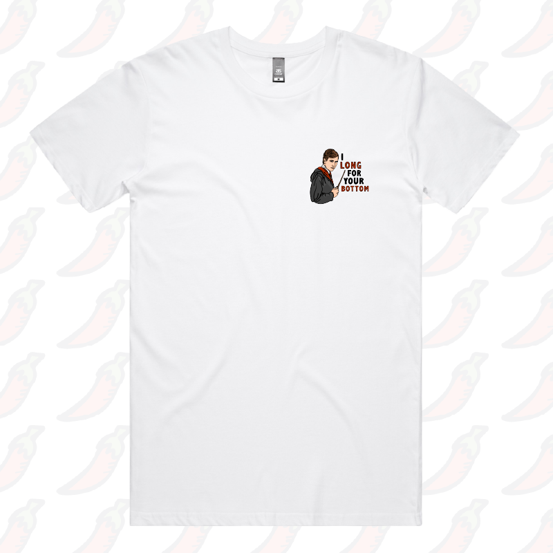 S / White / Small Front Design I Long for your Bottom 🍑⚡ - Men's T Shirt