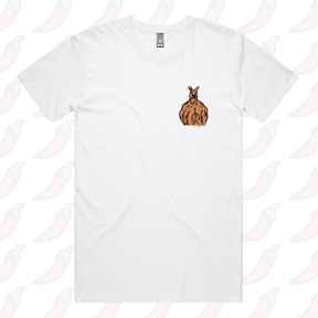 S / White / Small Front Design Jacked Kangaroo 🦘 - Men's T Shirt