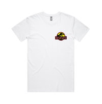 S / White / Small Front Design Jurassic Park Theme 🦕 - Men's T Shirt