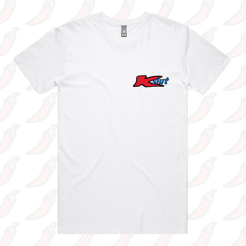 S / White / Small Front Design Klut 🛍️ - Men's T Shirt