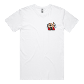S / White / Small Front Design Love Actually 💖 - Men's T Shirt