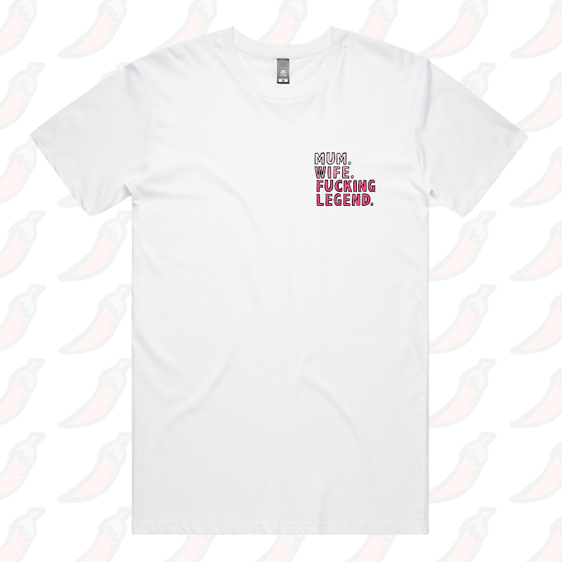 S / White / Small Front Design Mum. Wife. Legend 🏅 - Men's T Shirt