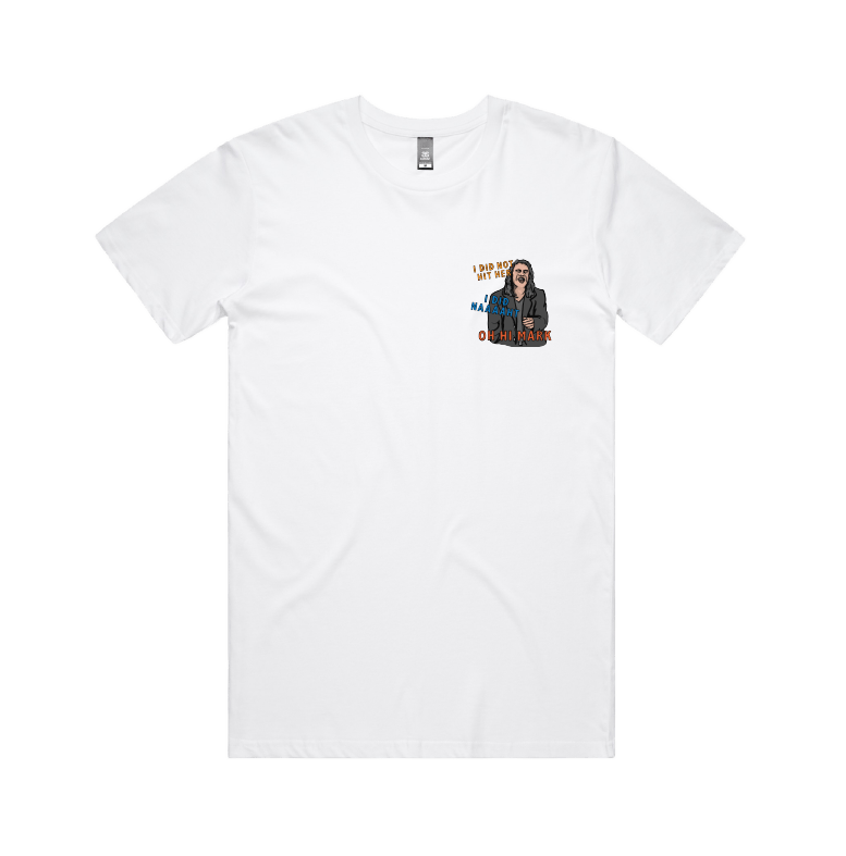 S / White / Small Front Design Oh Hi Mark 👋🏻 - Men's T Shirt