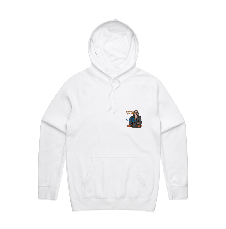 S / White / Small Front Design Oh Hi Mark 👋🏻 - Unisex Hoodie