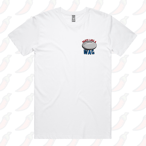 S / White / Small Front Design Party Like a WAG 🍽❄ - Men's T Shirt