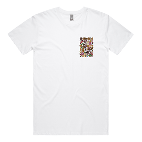 S / White / Small Front Design Snacks! 🍬🍪 - Men's T Shirt