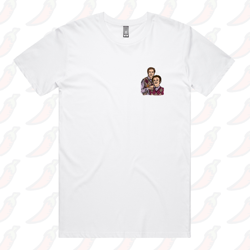 S / White / Small Front Design Step Brothers 👨🏽‍🤝‍👨🏻 - Men's T Shirt