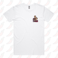 S / White / Small Front Design Step Brothers 👨🏽‍🤝‍👨🏻 - Men's T Shirt