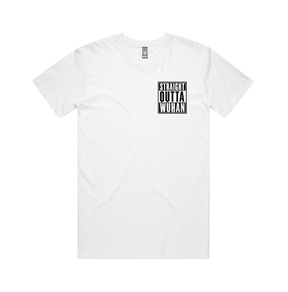 S / White / Small Front Design Straight Outta Wuhan ✊🏾 - Men's T Shirt
