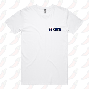 S / White / Small Front Design Straya 🐨 - Men's T Shirt