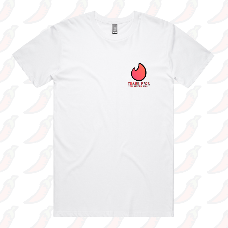S / White / Small Front Design Swipe Right 🔥 - Men's T Shirt
