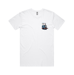 S / White / Small Front Design Thomas The Dank Engine 🚂 - Men's T Shirt