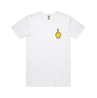 S / White / Small Front Design Up Yours 🖕 - Men's T Shirt
