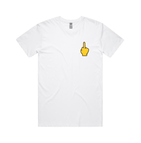 S / White / Small Front Design Up Yours 🖕 - Men's T Shirt