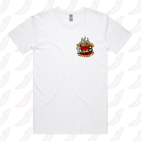 S / White / Small Front Design Vaccinated & Caffeinated 💉☕ - Men's T Shirt