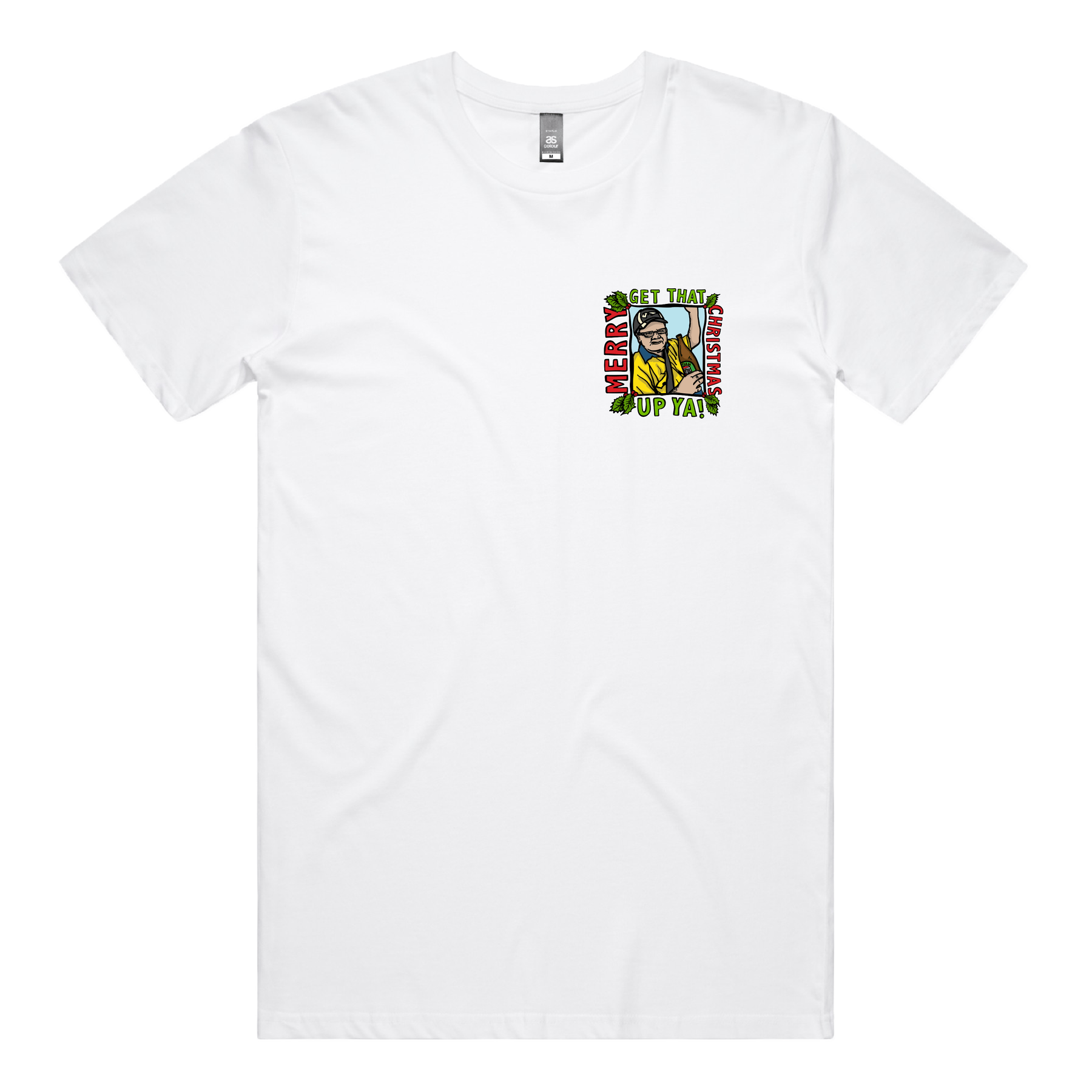 S / White / Small Front Design VB Longneck Christmas 🎄👍 - Men's T Shirt