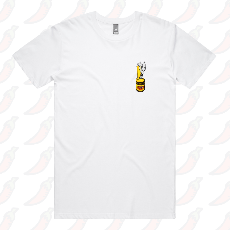 S / White / Small Front Design Vegoblaze 🌬️ - Men's T Shirt