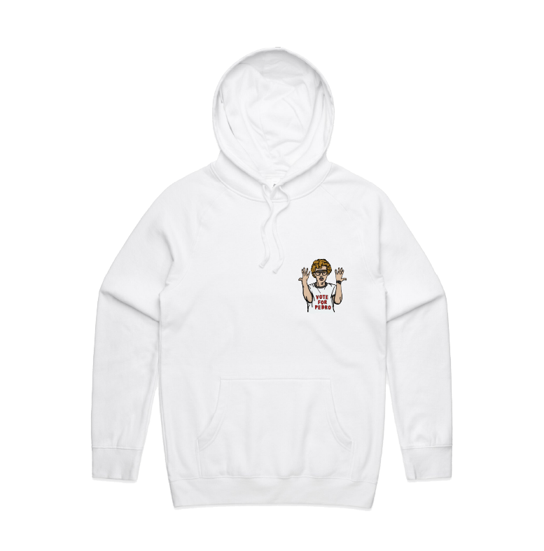 S / White / Small Front Design Vote for Pedro 👓 - Unisex Hoodie