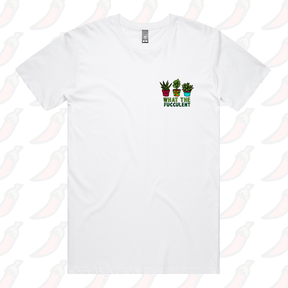 S / White / Small Front Design What The Fucculent 🌵 – Men's T Shirt