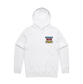 S / White / Small Front Design Wondermum 🦸‍♀️ - Unisex Hoodie
