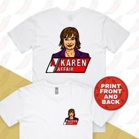 S / White / Small Front & Large Back Design A Karen Affair 📺 – Men's T Shirt