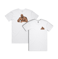 S / White / Small Front & Large Back Design Big Barry 🍆 - Men's T Shirt