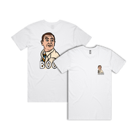 S / White / Small Front & Large Back Design Boom Boyle 🚨 - Men's T Shirt