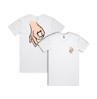 S / White / Small Front & Large Back Design Circle Game 👊 - Men's T Shirt