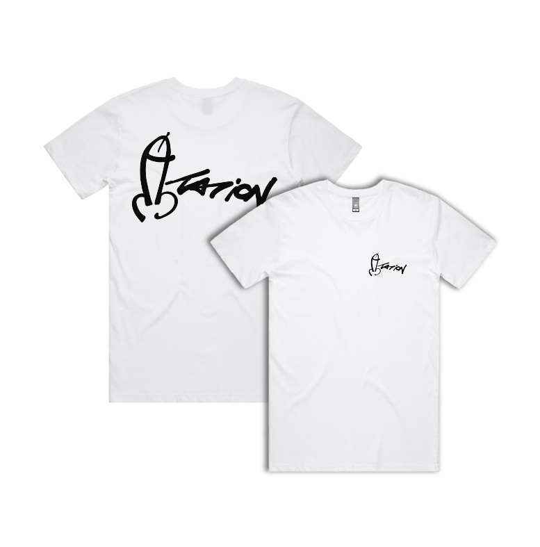 S / White / Small Front & Large Back Design Dictation 📏 - Men's T Shirt