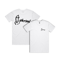 S / White / Small Front & Large Back Design Dictation 📏 - Men's T Shirt