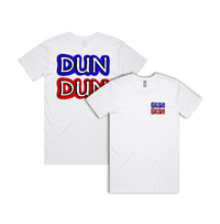S / White / Small Front & Large Back Design Dun Dun 🚔 - Men's T Shirt