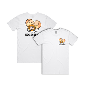 S / White / Small Front & Large Back Design Egg Sheeran 🥚 - Men's T Shirt