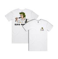 S / White / Small Front & Large Back Design Elvis Parsley 🌿 - Men's T Shirt