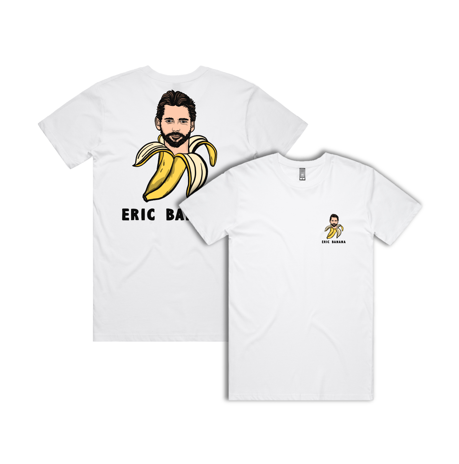 S / White / Small Front & Large Back Design Eric Banana 🍌 - Men's T Shirt