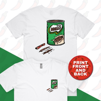 S / White / Small Front & Large Back Design MIBLO 🥛 - Men's T Shirt